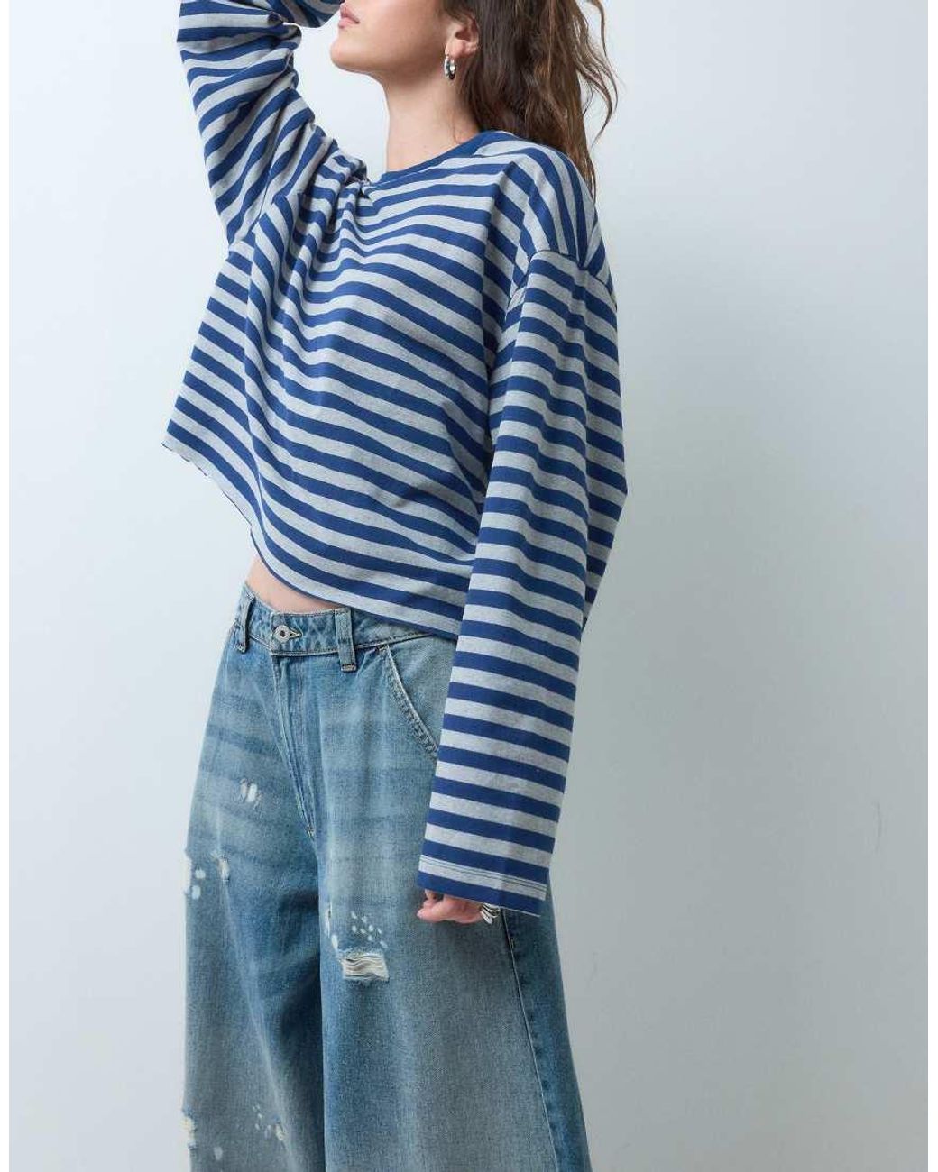 Collusion Blue X006 Xl Balloon Low Rise Jeans