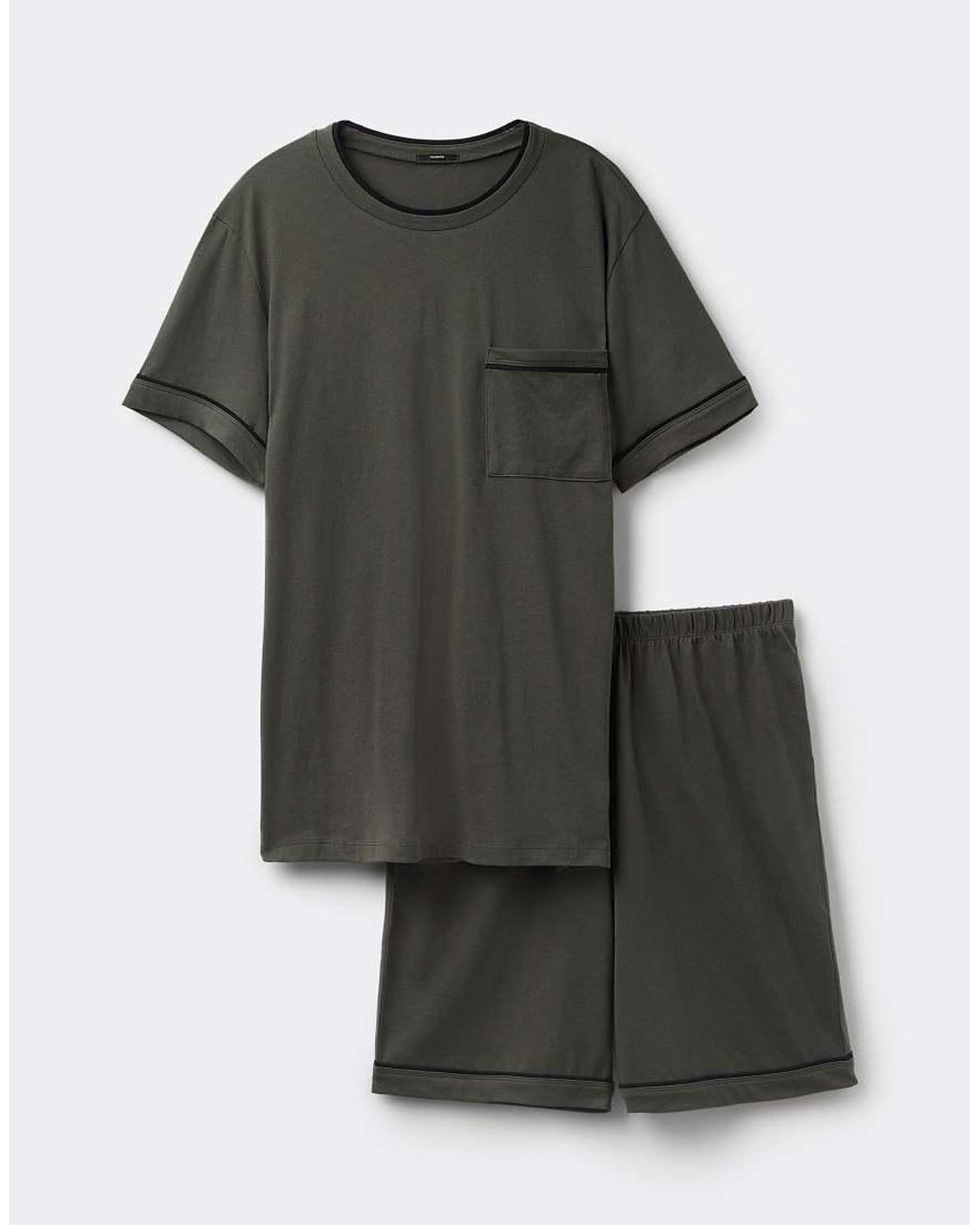 Tezenis Gray Short Pyjamas With Pocket for men