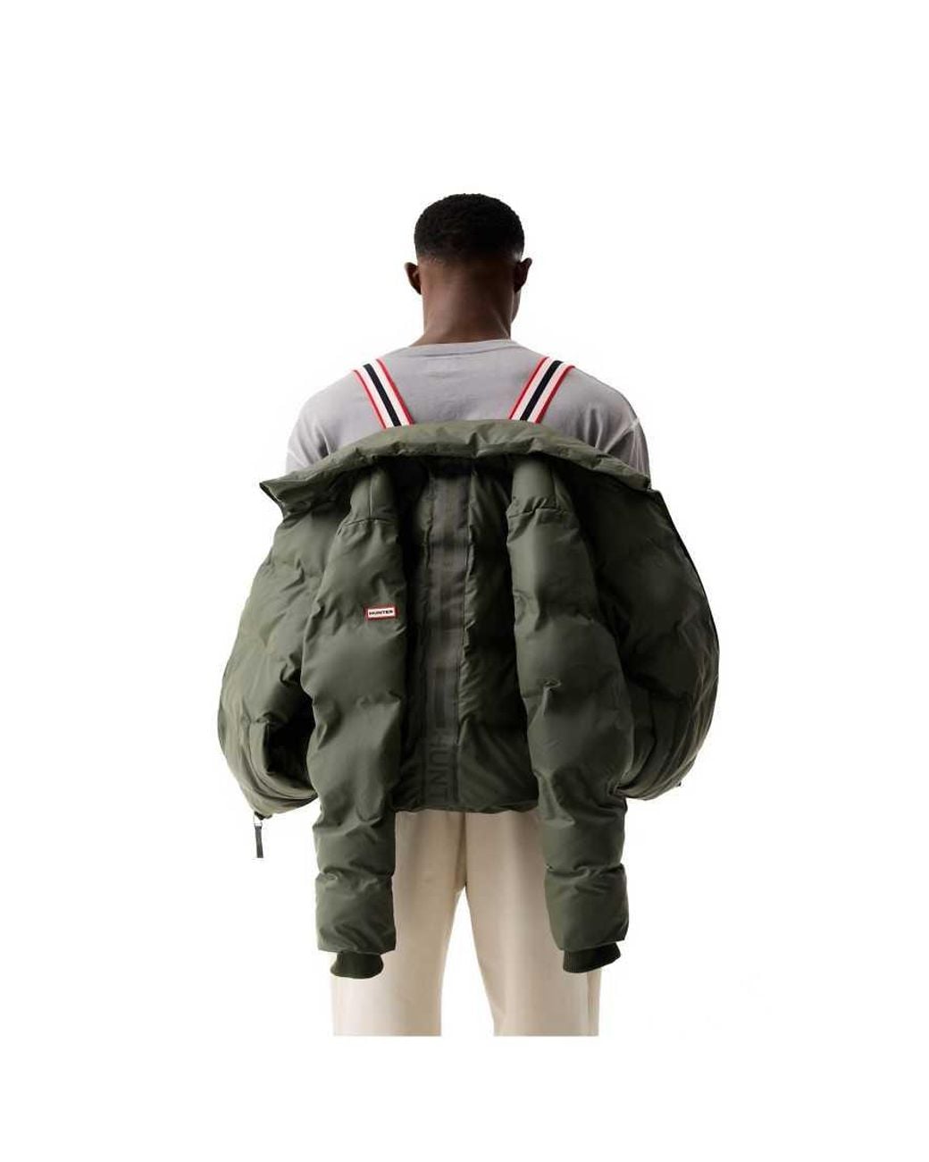 Hunter Green Wiley Sonic Welded Pu Puffer Jacket for men