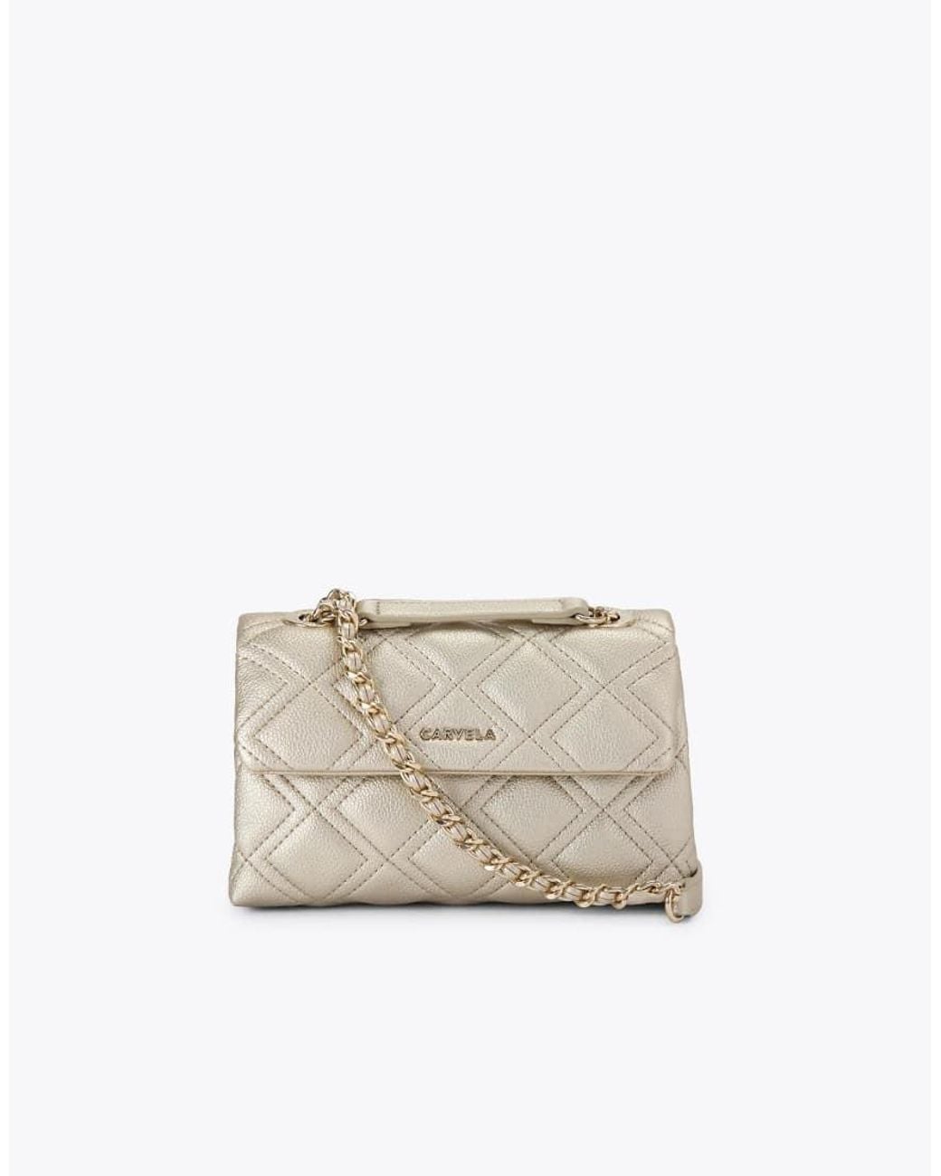 Carvela Kurt Geiger White Rosa Chain Shoulder Bag