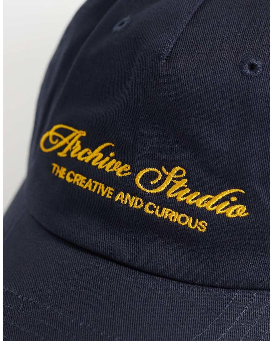 ASOS Blue Baseball Cap With Logo Graphic for men