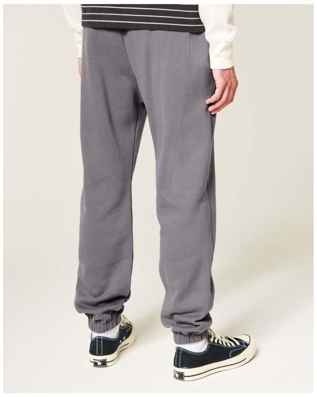 Hollister White Relaxed Cinch Sweatpants for men