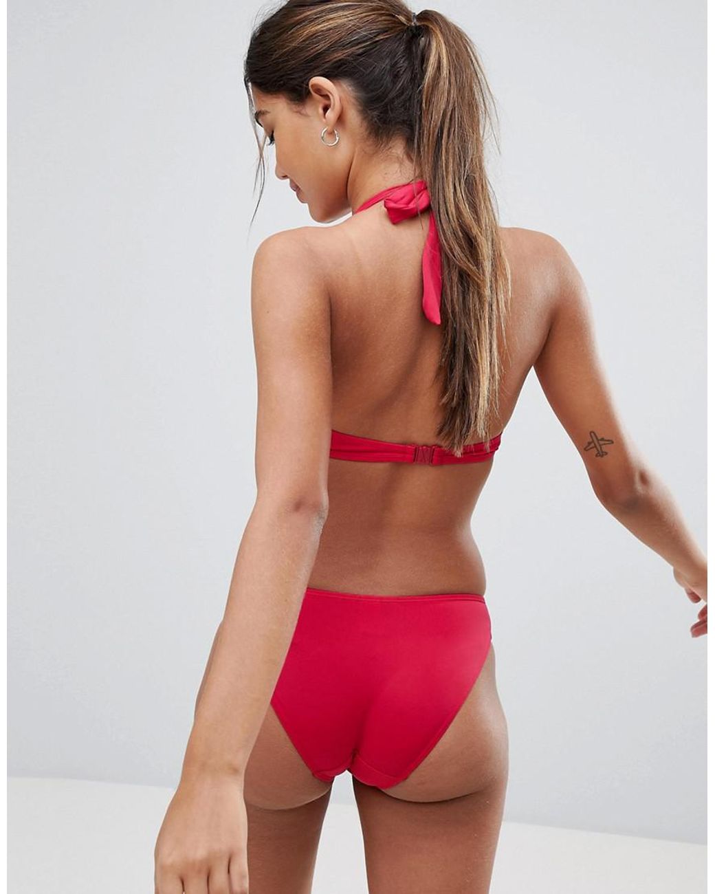 DORINA Red Super Push Up Bikini Top