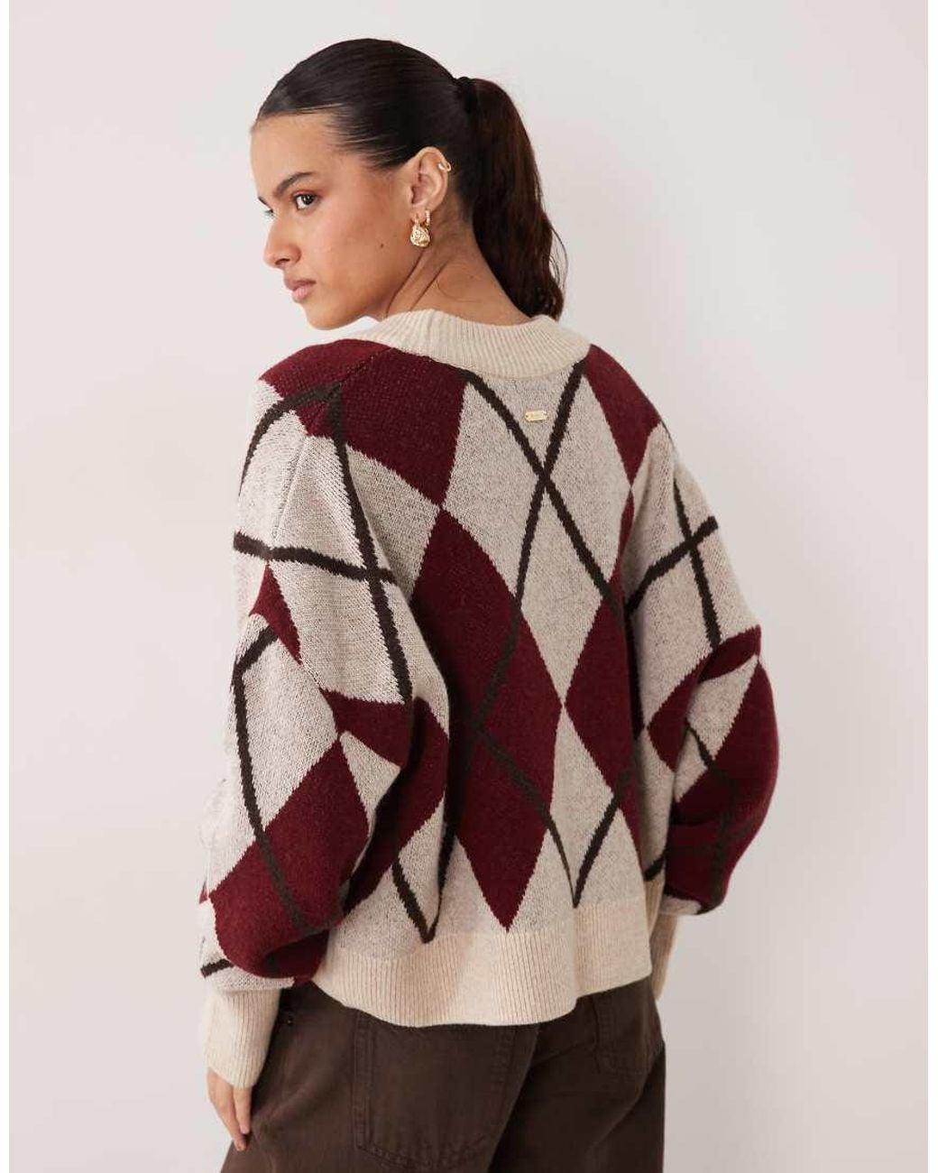 Barbour Multicolor Harleigh Argyle Knitted Cardigan