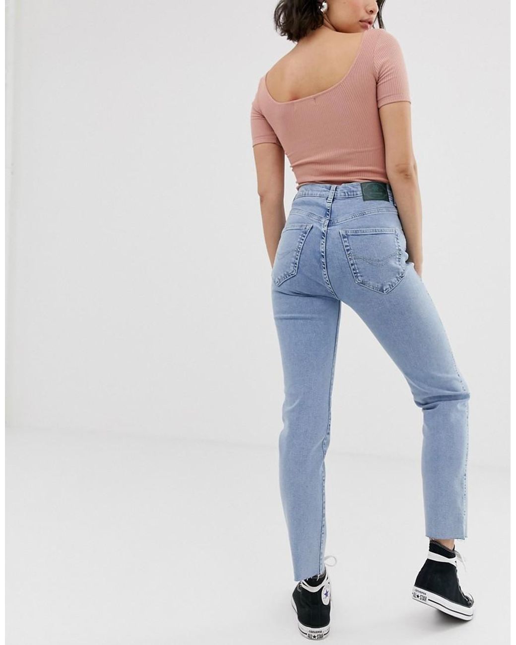Pull\u0026Bear Denim Slim Mom Stretch Jean 
