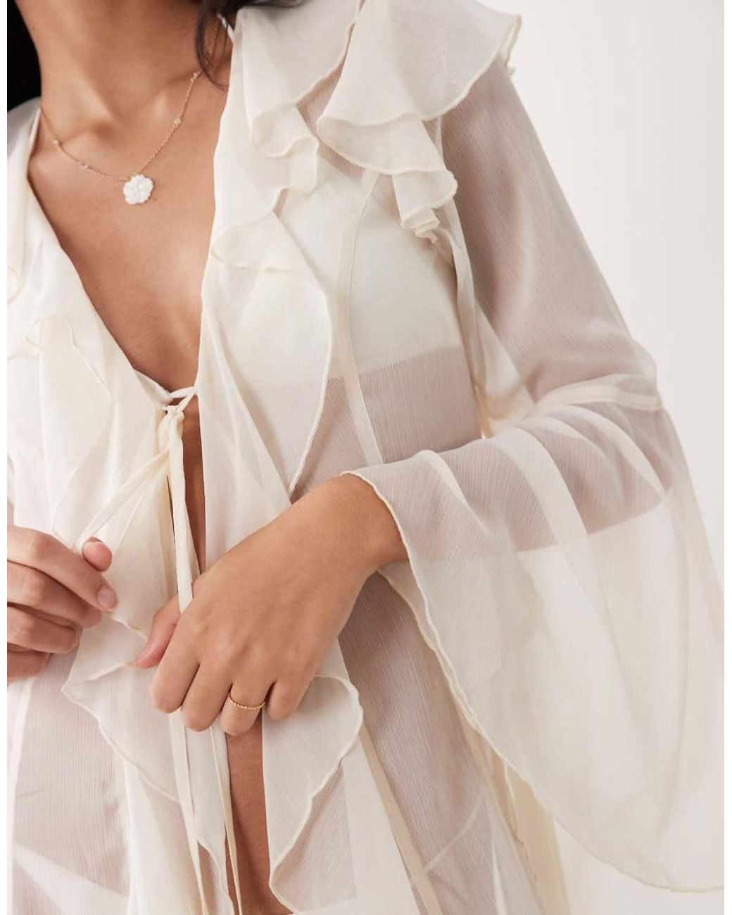 Miss Selfridge Natural Beach Maxi Cover Up