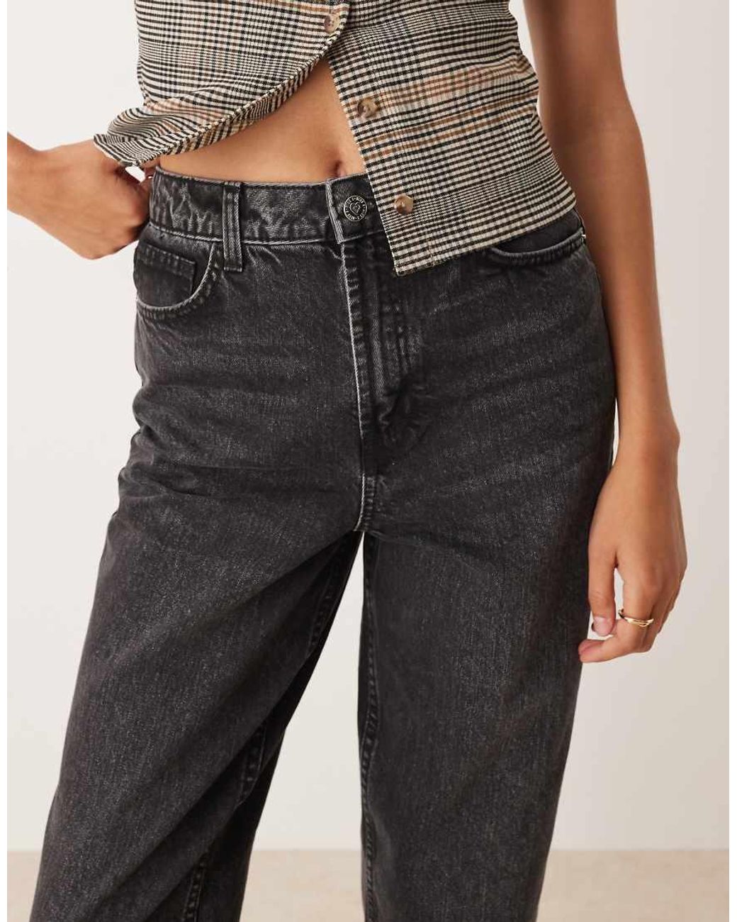 Miss Selfridge Natural Mom Jeans