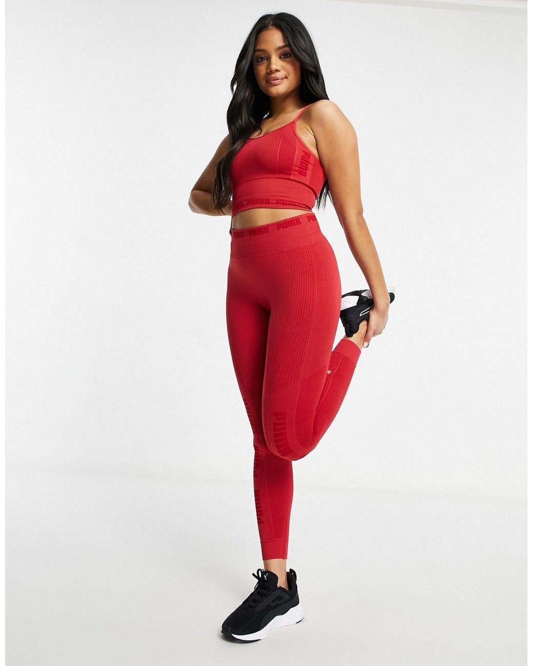 puma red leggings