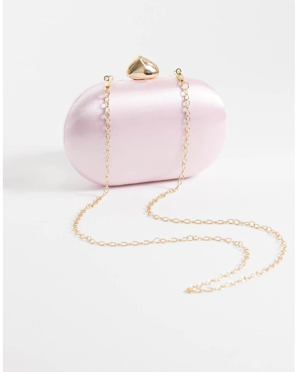 True Decadence Pink Satin Twist Clutch Bag