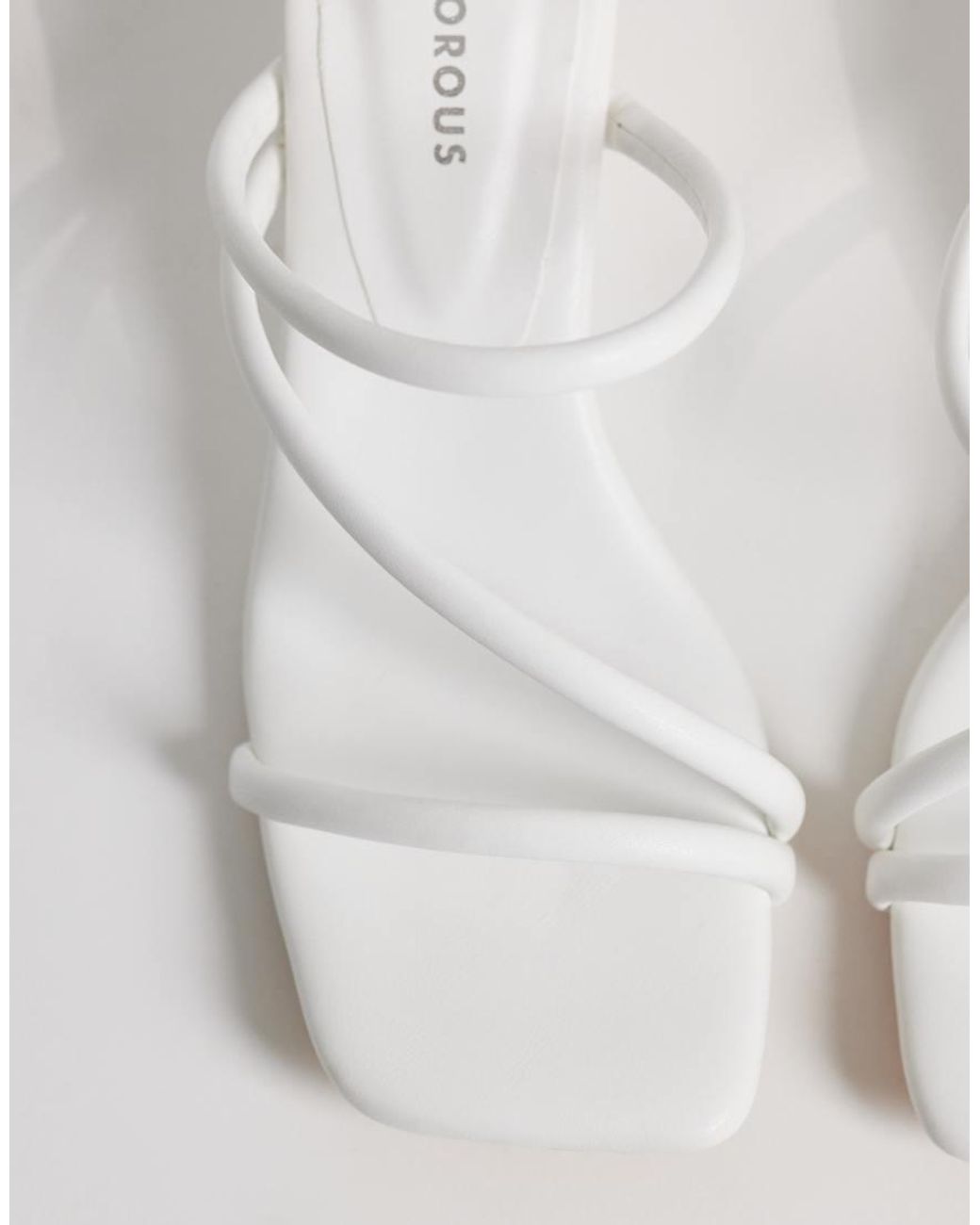 Glamorous White Wedge Sandals