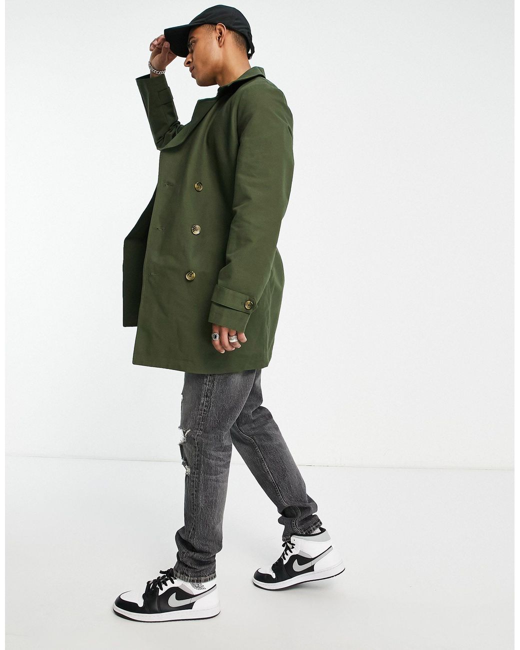 Asos single breasted trench coat best sale
