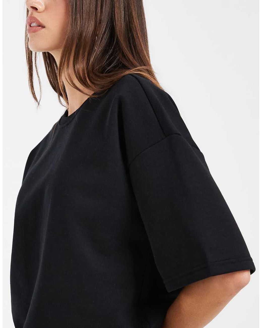 Vero Moda Black Oversized Sweat T-Shirt Co-Ord