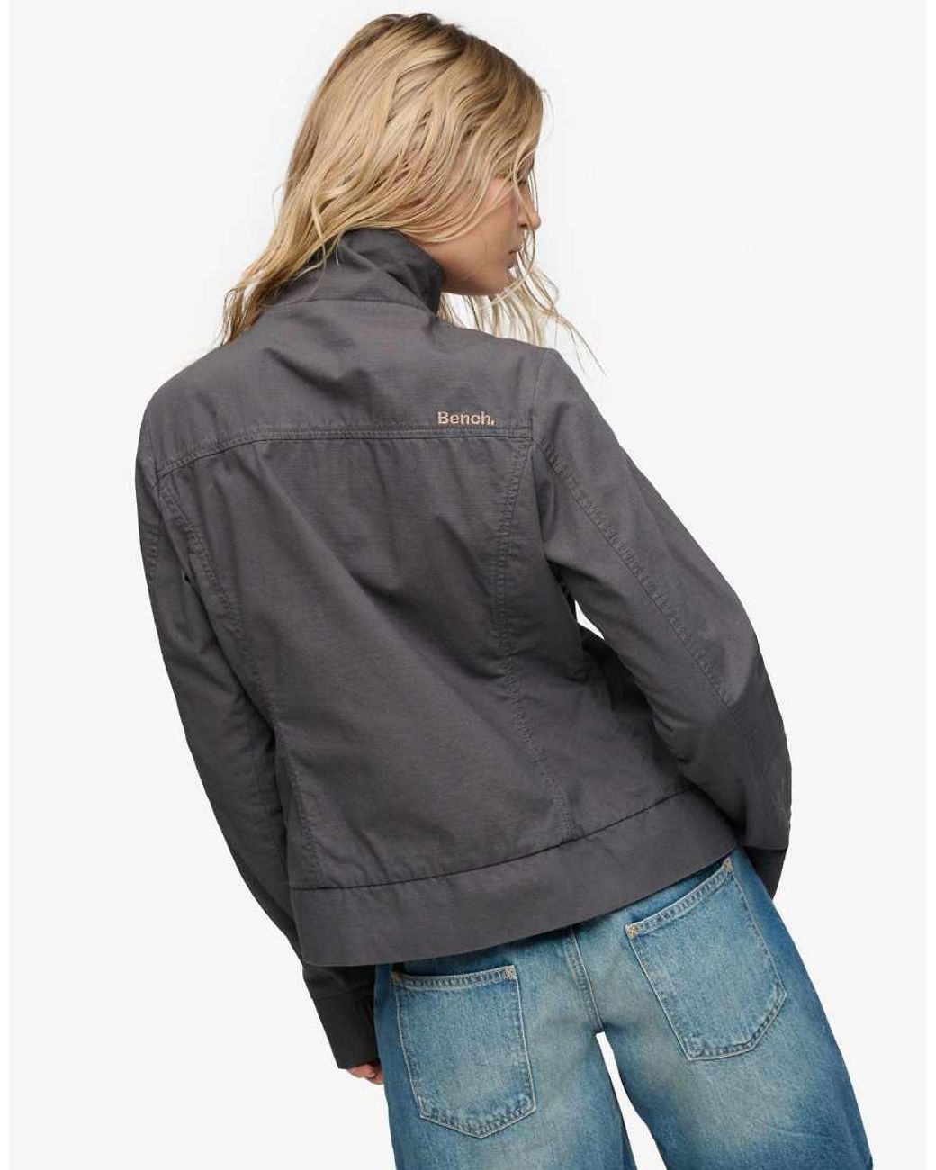 Bench x Superdry & Co Blue Double Zip Funnel Ripstop Jacket
