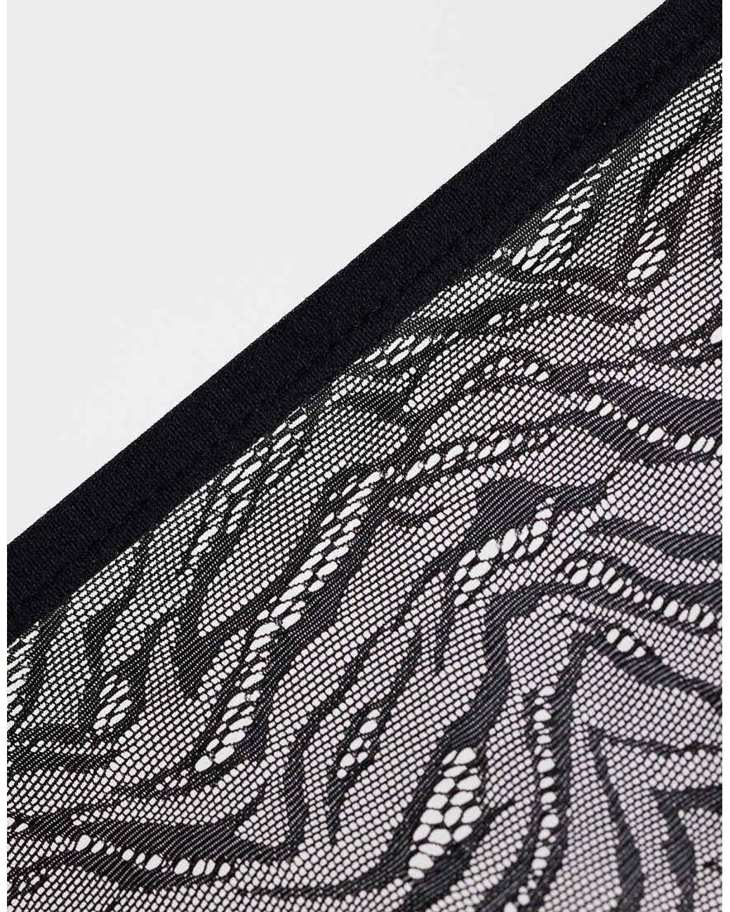 Mama.licious Black Mamalicious Maternity Sheer Zebra Mesh Over The Bump Briefs