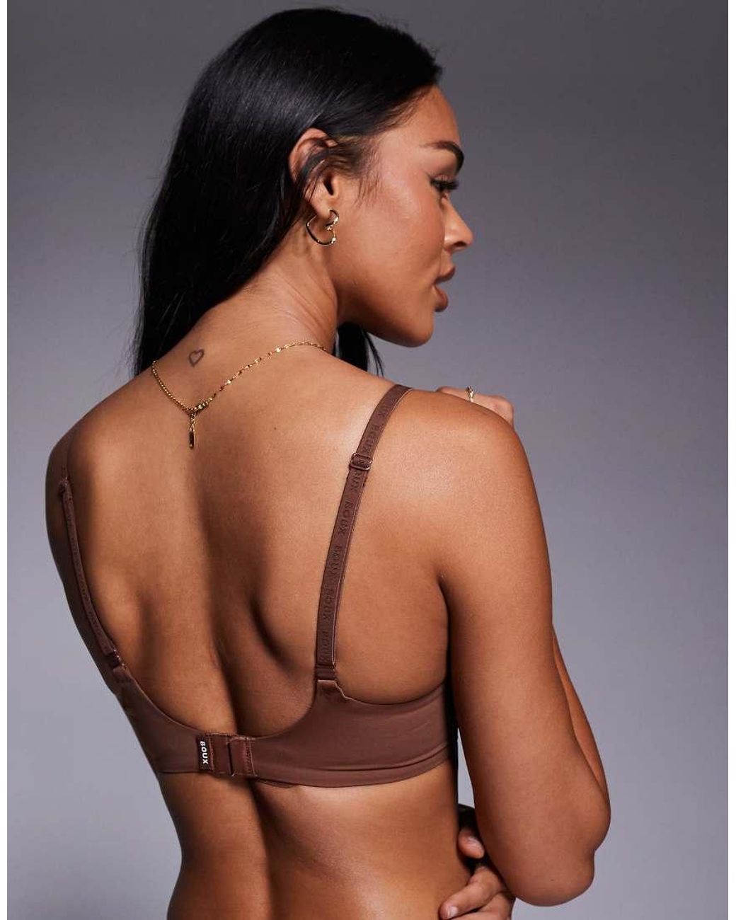 Boux Avenue Brown Ultra Light Microfibre Plunge T-Shirt Bra