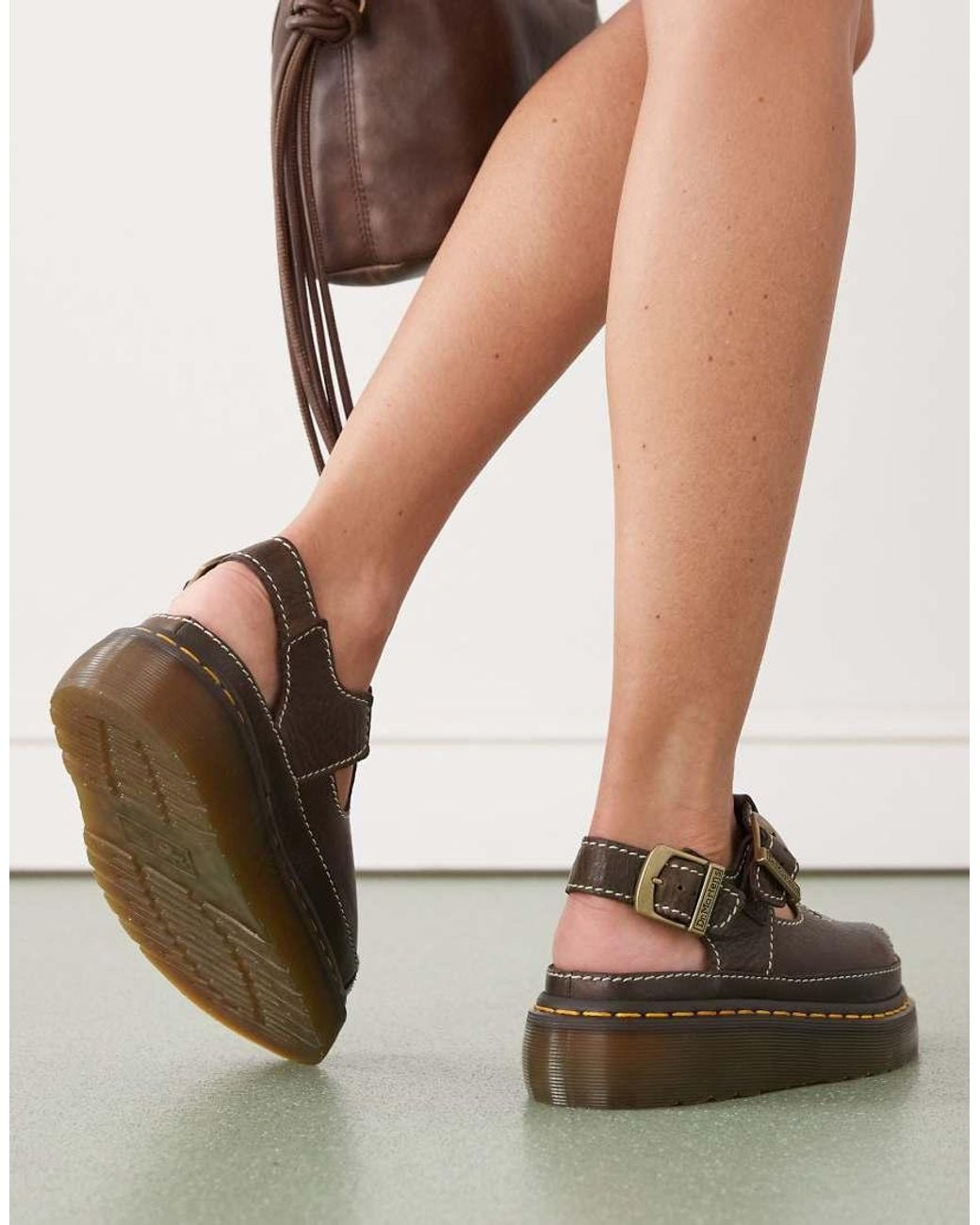 Dr. Martens Brown Dunnet Flower Sandals
