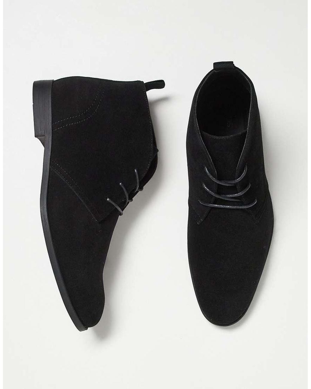 ASOS Black Lace Up Chukka Boots for men