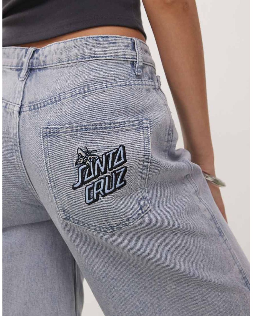 Santa Cruz Purple Flutter Flash Loose Denim Shorts