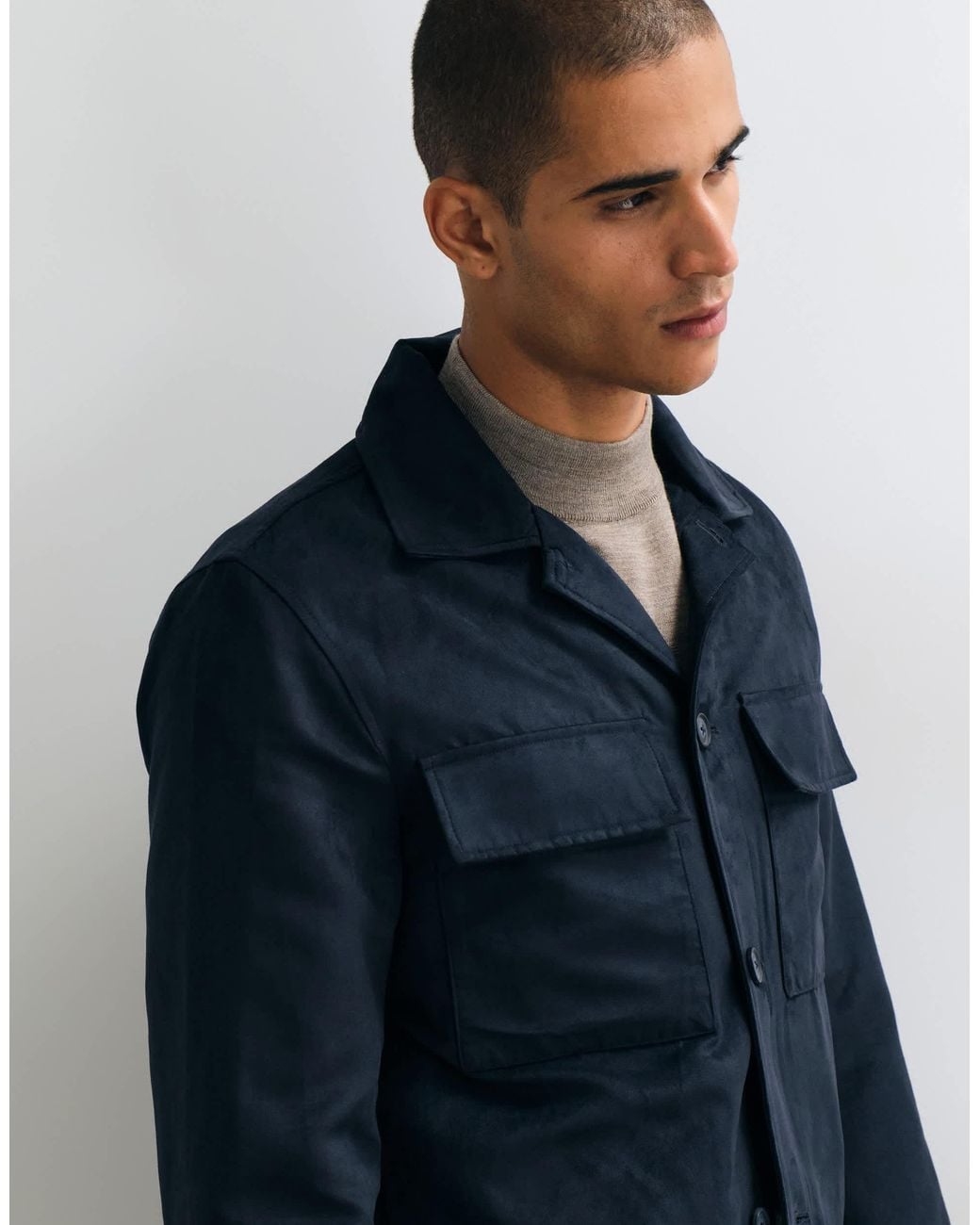 Mango Blue Pocket Detail Jacket for men