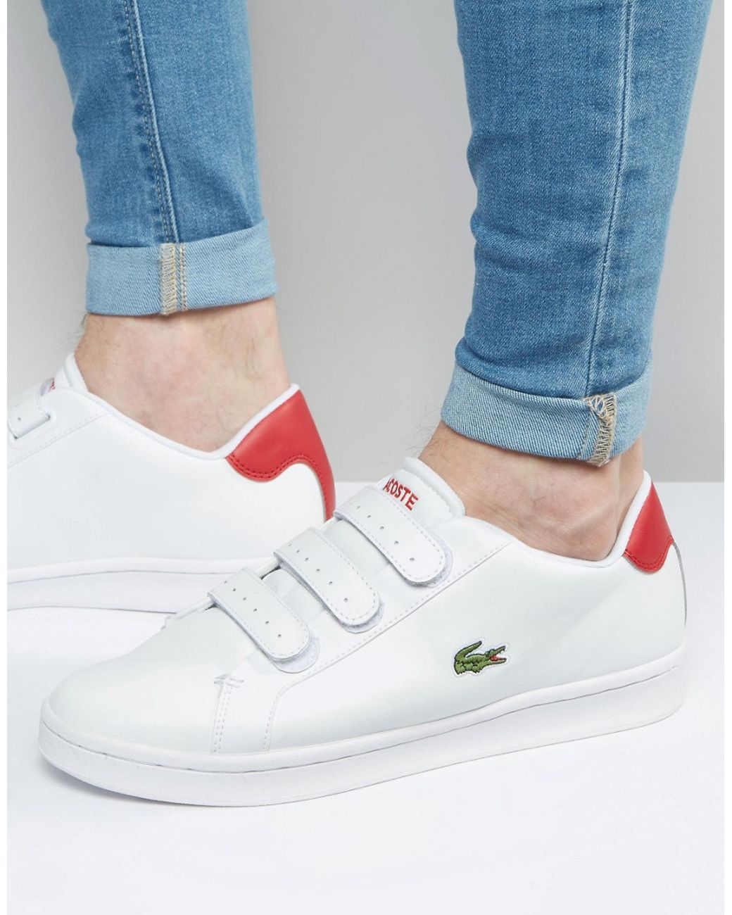 ned bestemt Tulipaner Lacoste Camden Velcro Trainers in White for Men | Lyst Australia