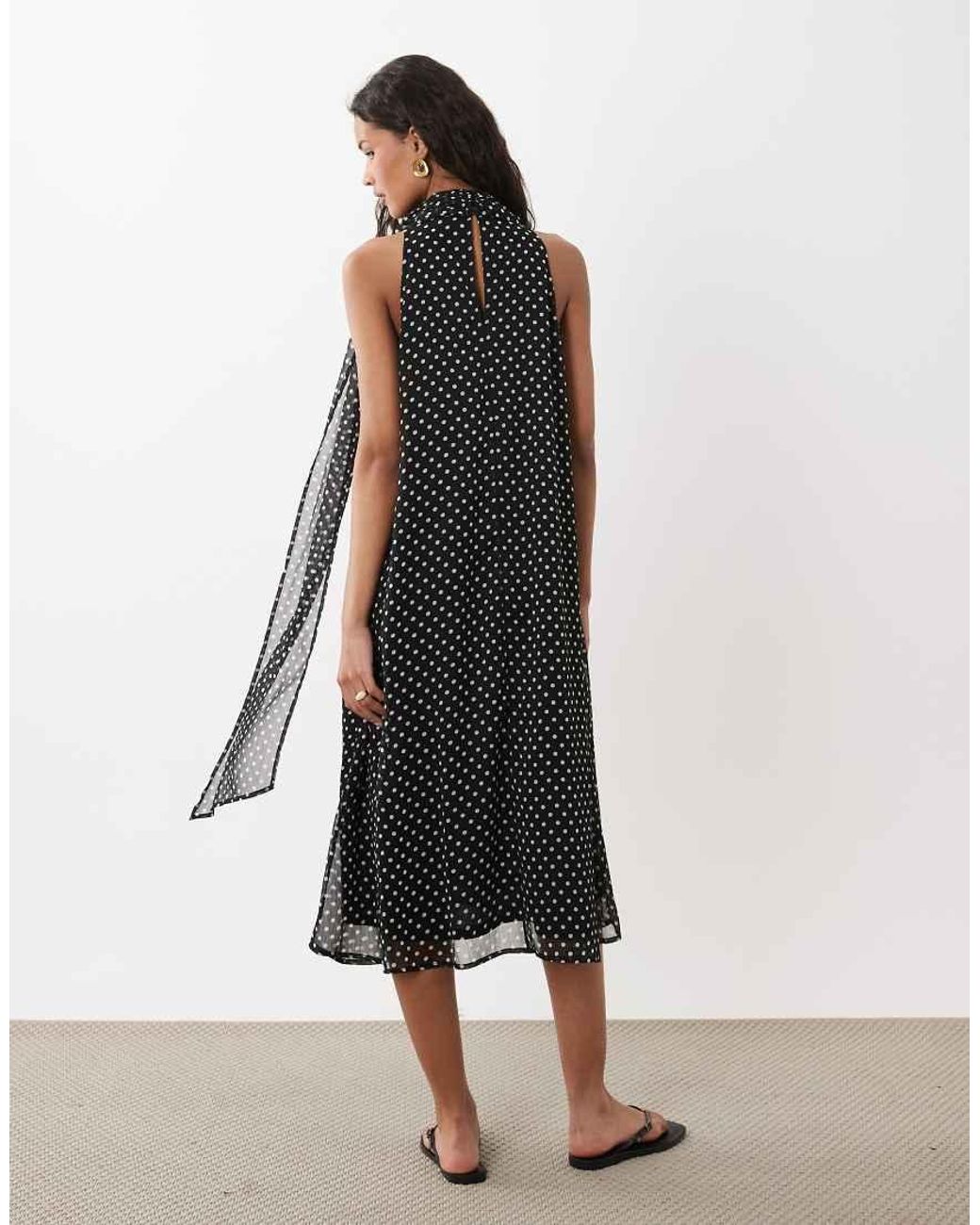 Jdy Blue Halterneck Midi Dress