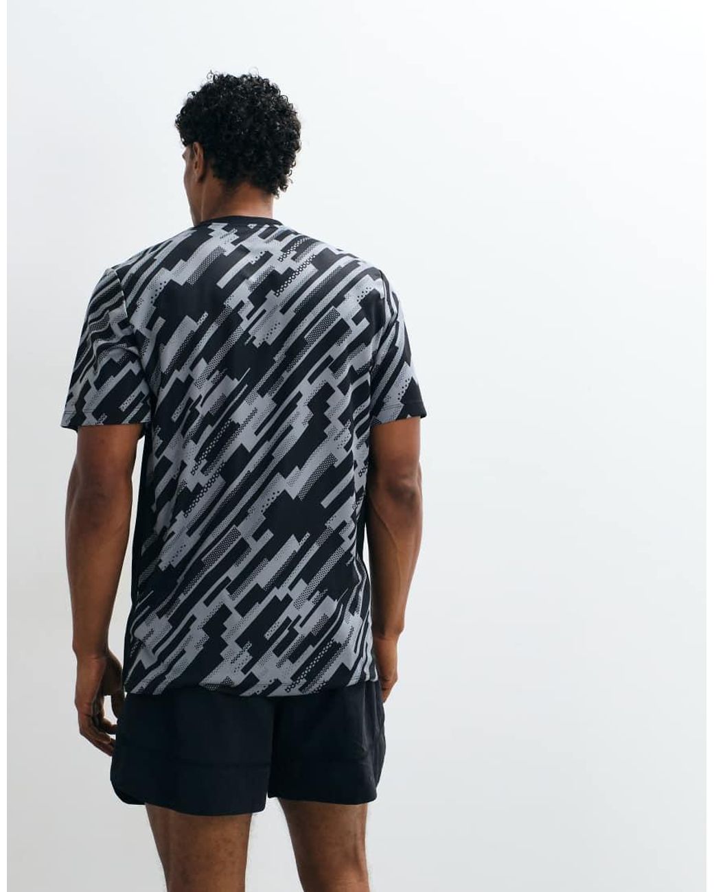 Nike Football Black Acd+ Central Printed T-Shirt for men
