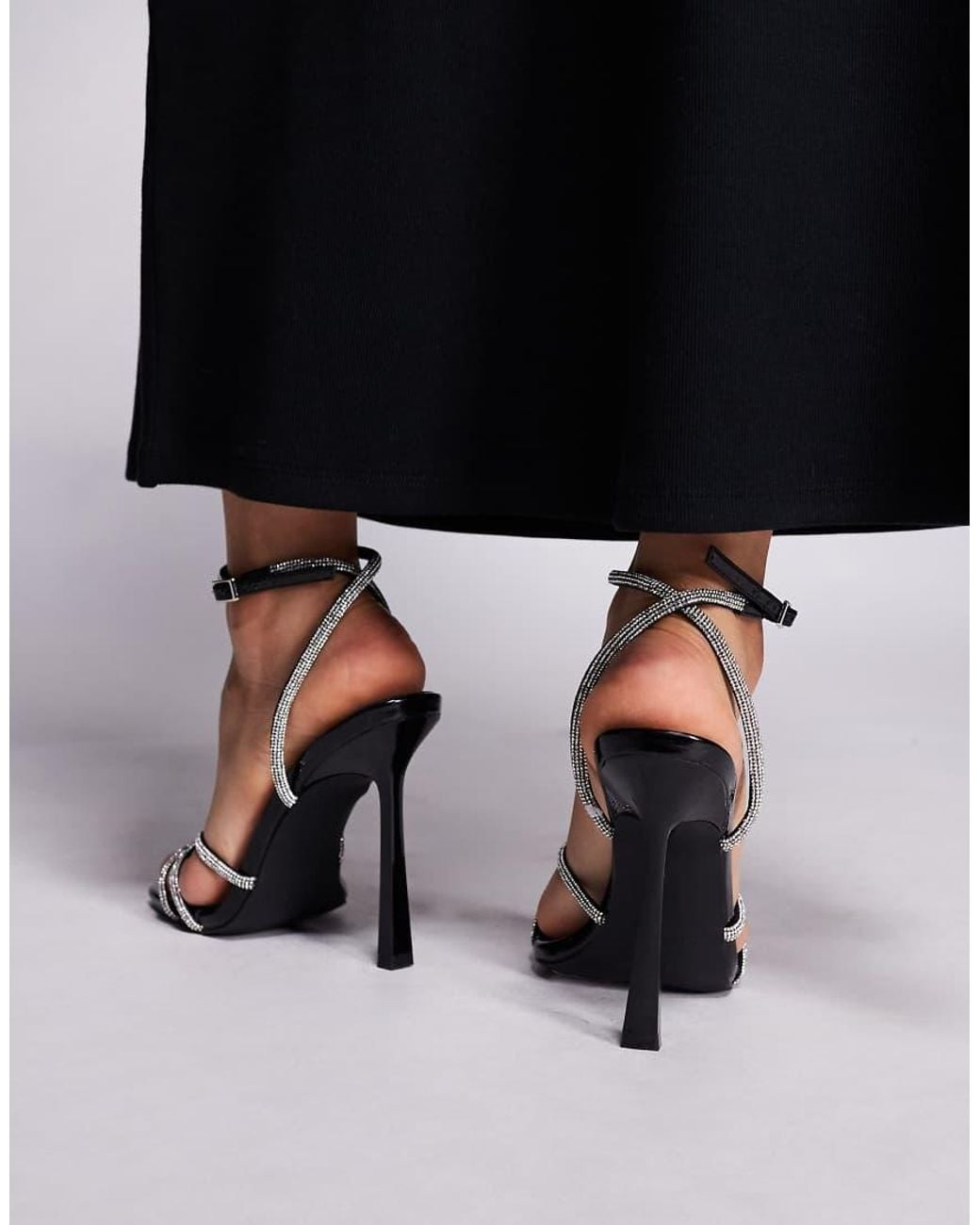 SIMMI Black Simmi London Janeet Embellished Heeled Sandals