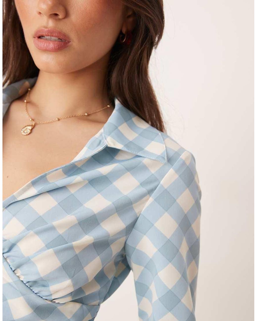 Glamorous Blue Button Up Shirt