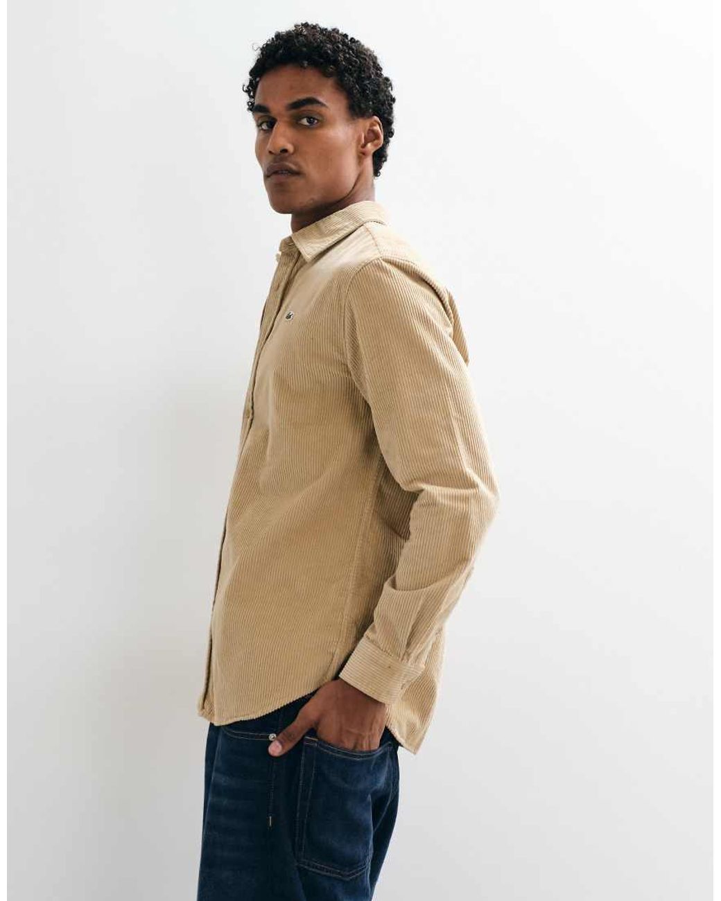 Lacoste Natural Cord Overshirt for men