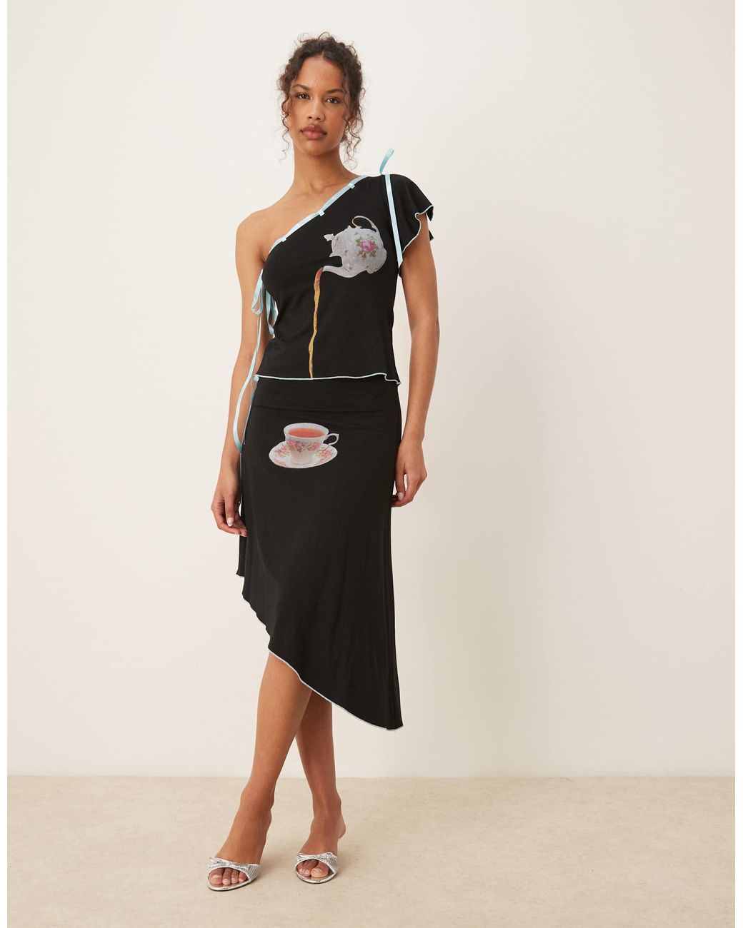 ANDMARY Tyla ribbon set tops andmary Tyla ribbon set tops brown