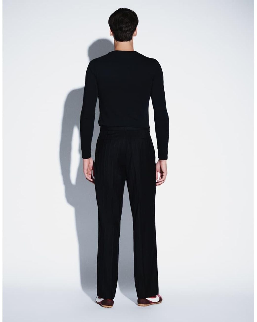 ASOS Blue Tailored Wide Leg Trousers for men