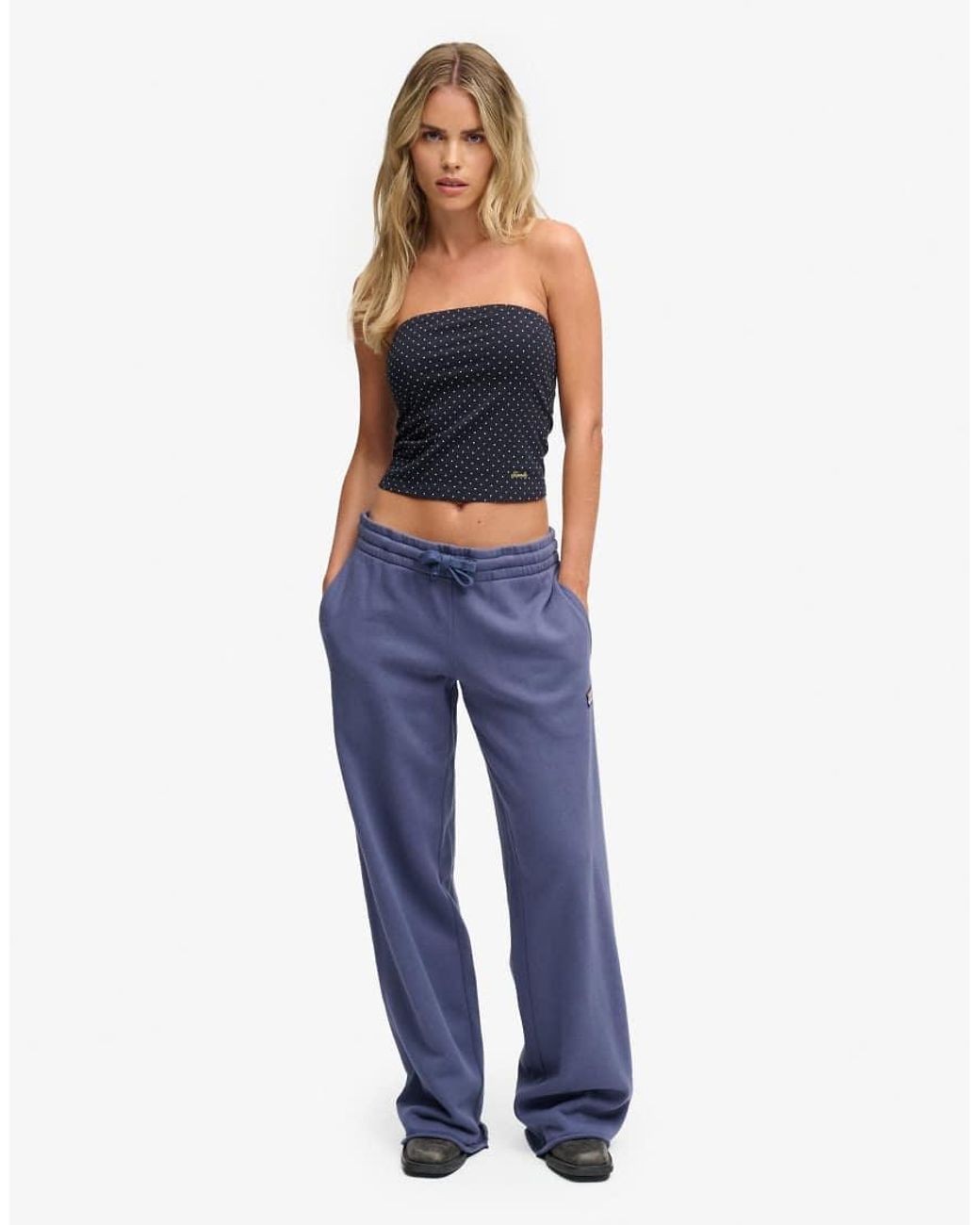 Superdry Blue Athletic Essentials Jersey Bandeau Top