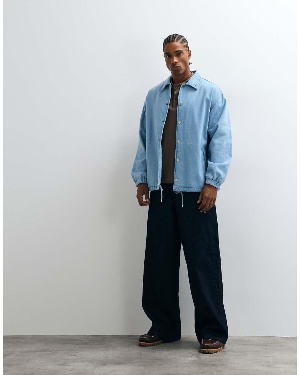 Stan Ray Blue Relaxed Coach Jacket for men