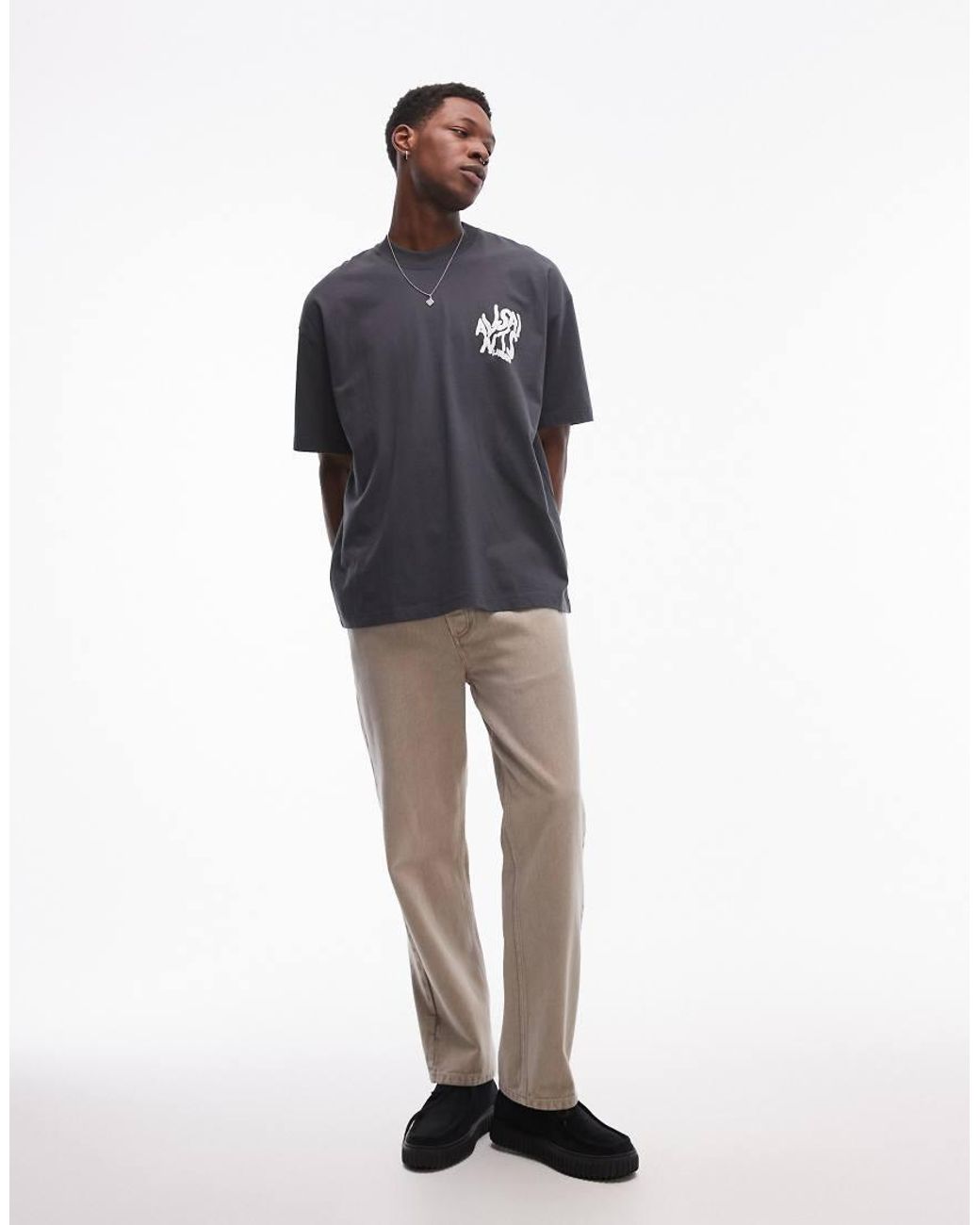 AllSaints Blue Orlando Back Print T-shirt for men