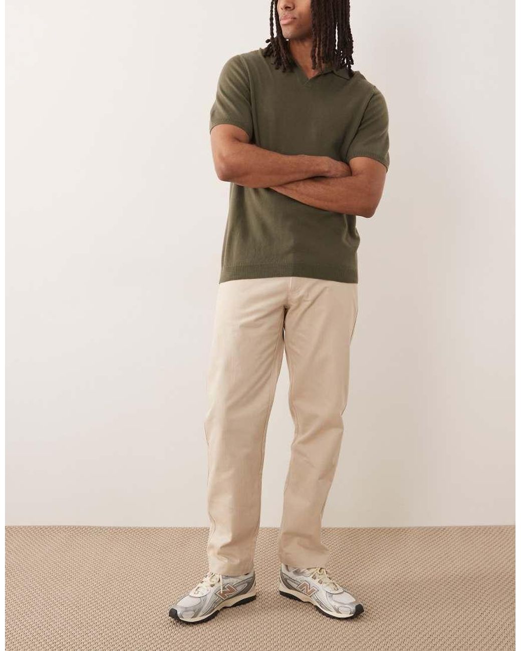 Mango Natural 100% Cotton Straight Trouser for men