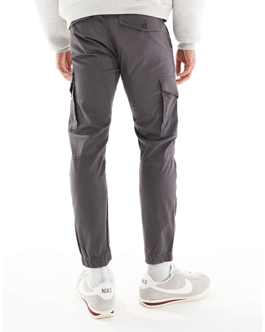 Jack & Jones Intelligence – e cargohose mit bündchen in Black für Herren