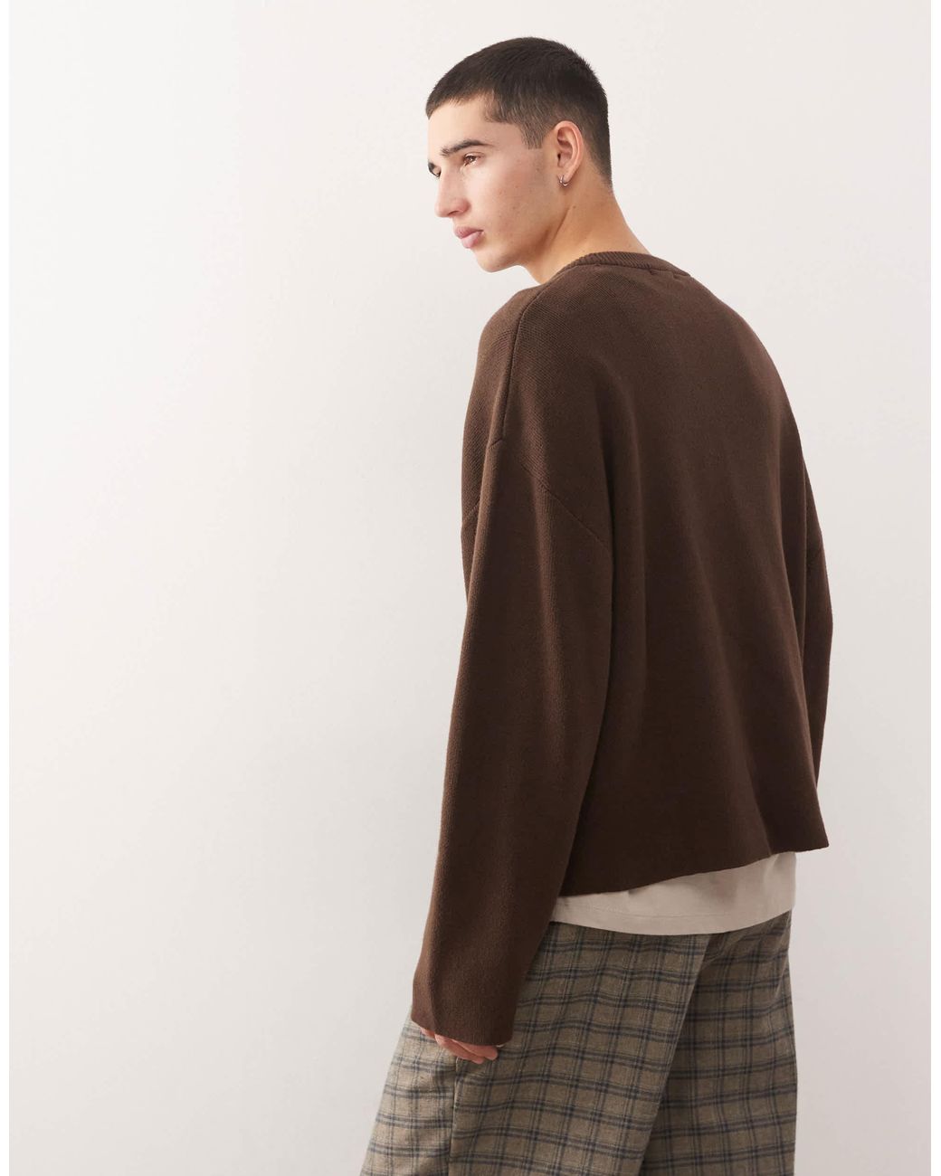 Weekday – kastiger oversize-pullover in Brown für Herren