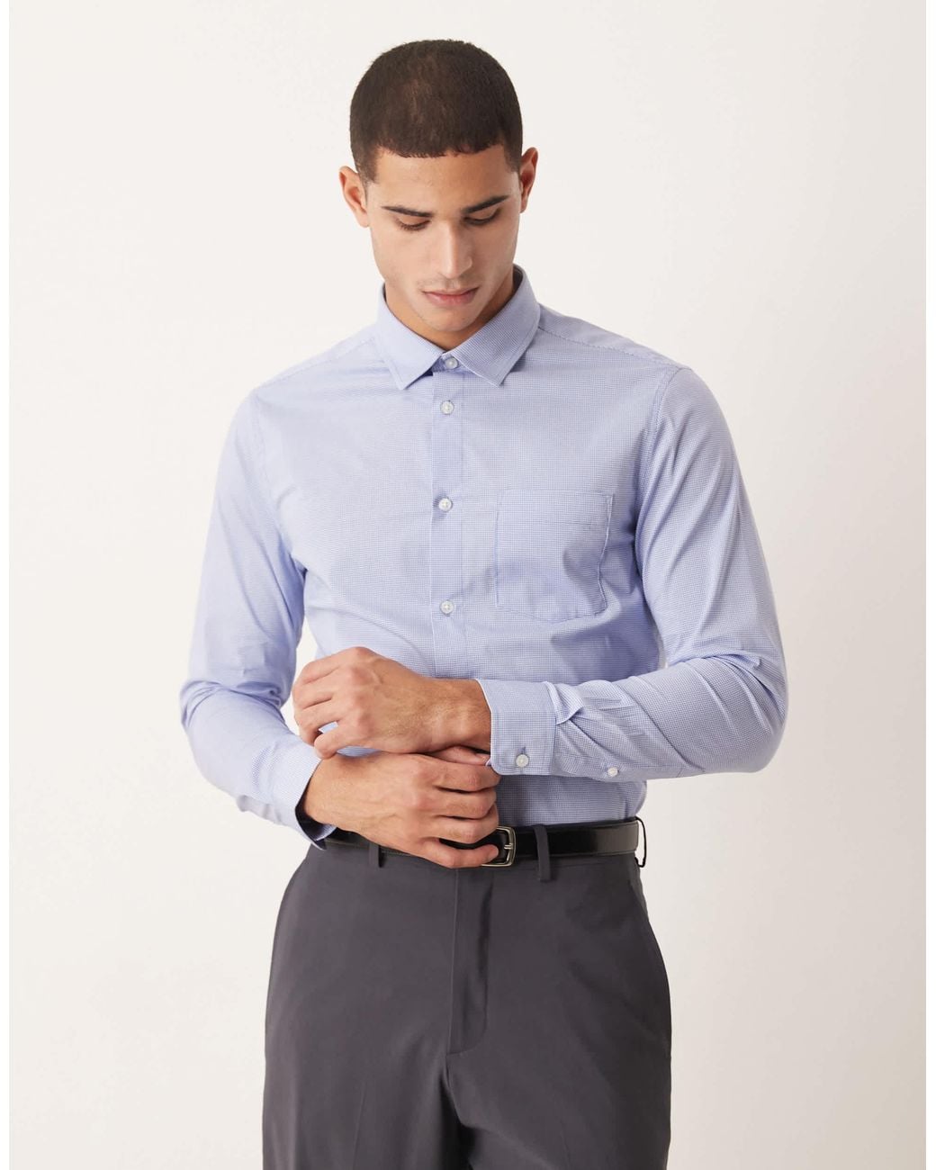 ASOS Blue Slim Shirt for men