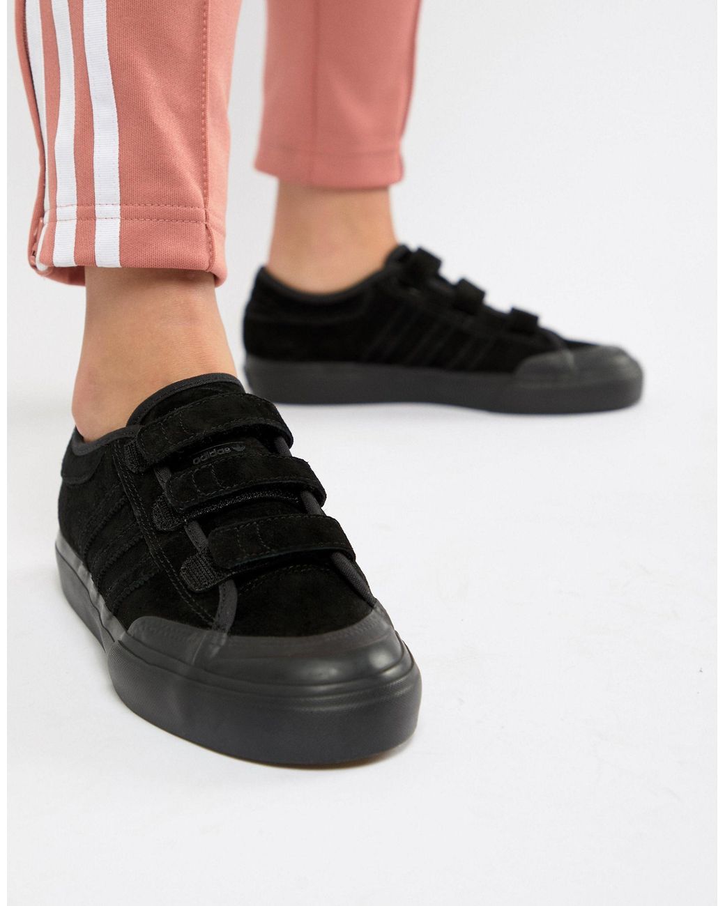 Vamos Ortodoxo Corrección adidas Originals Adidas Skate Boarding Matchcourt Cf Sneakers With Straps  in Black | Lyst