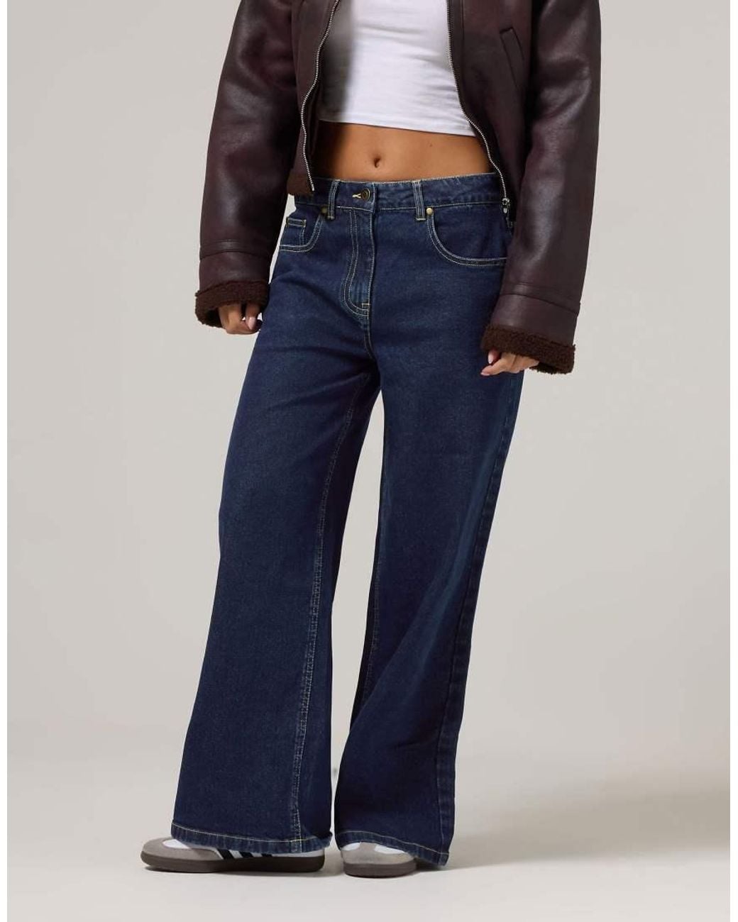 PixieGirl Blue Petite Wide Leg Jeans