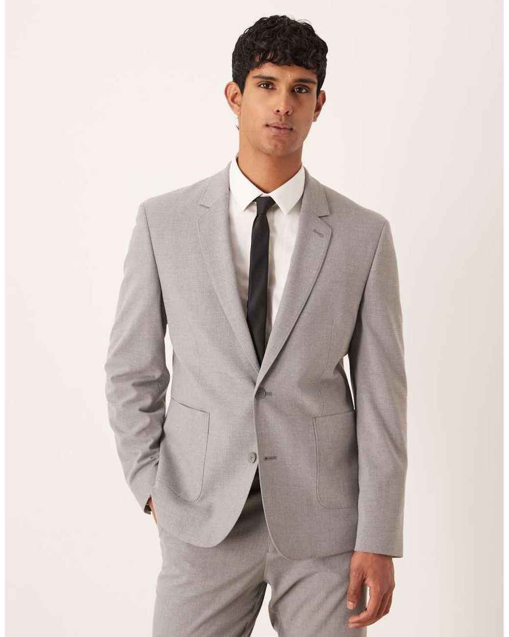 ASOS Gray Slim Suit Jacket for men