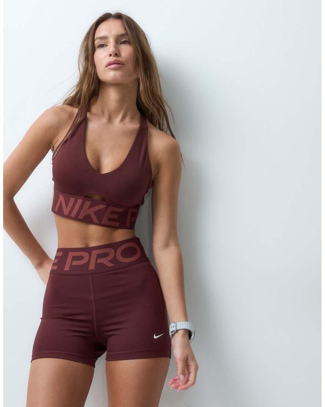 Nike Red Pro Dri-fit Sculpt High-rise 3inch Short