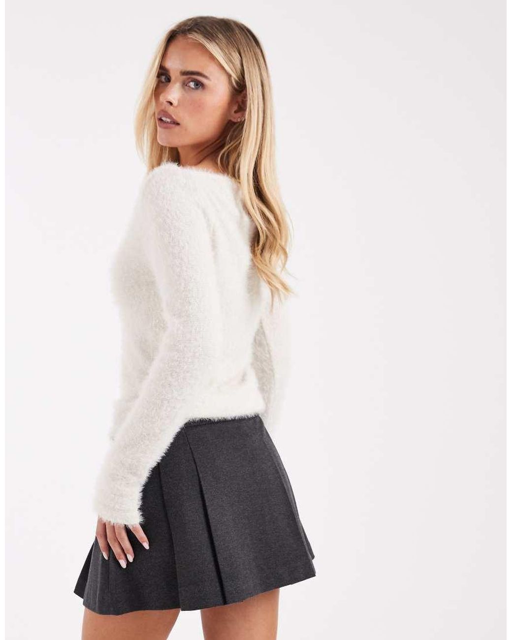 Vero Moda White Pleated Mini Skirt