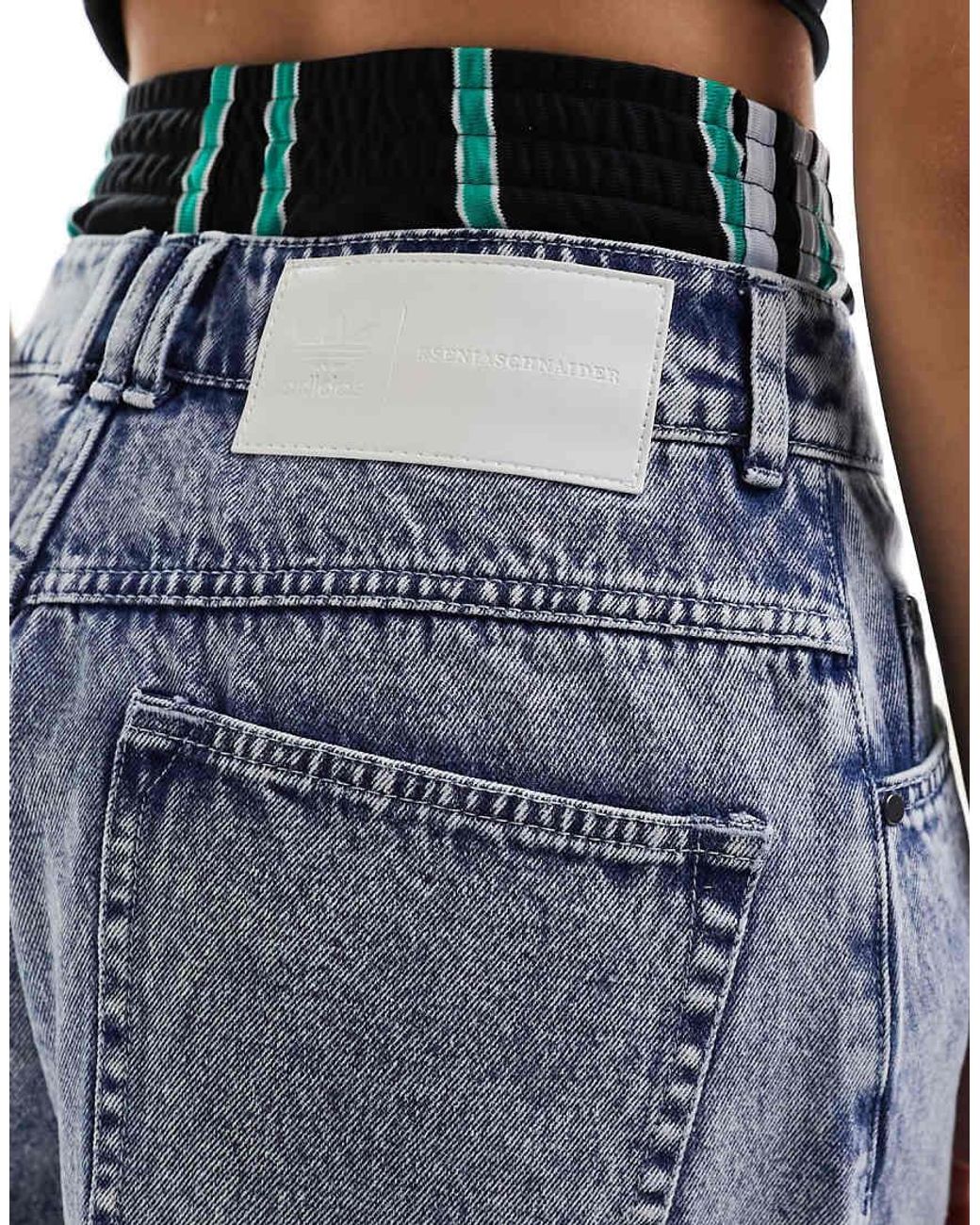 adidas Originals X Ksenia Schnaider Oversized Denim Shorts