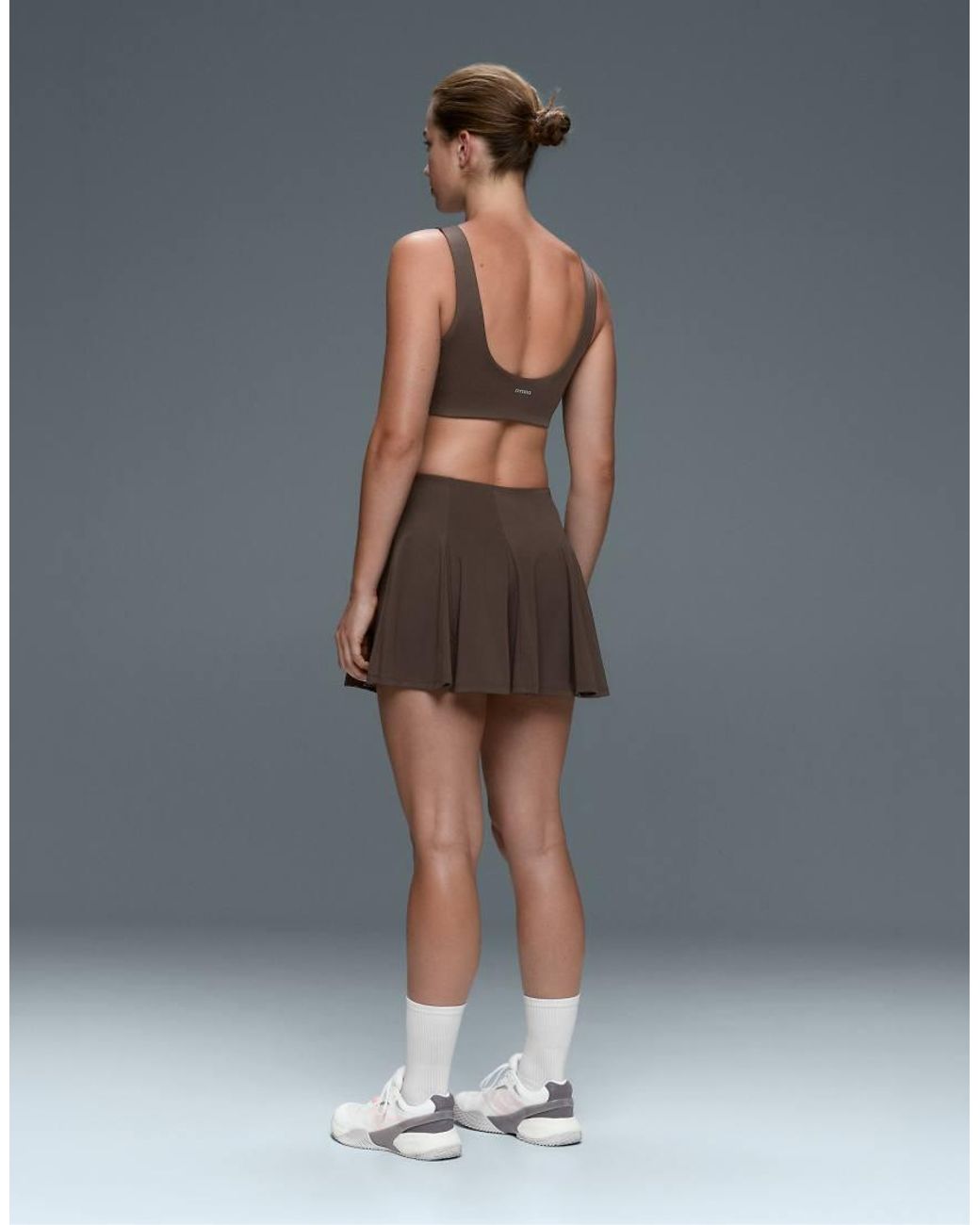 Oysho Gray Light Touch Godet Short Skirt
