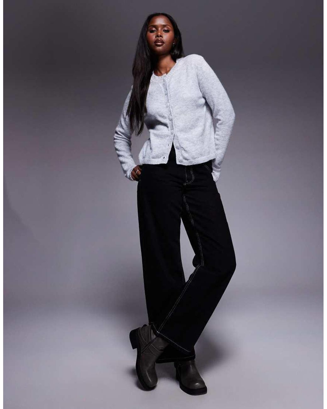 Princess Polly White Denmark Soft Knit Button Through Cardigan