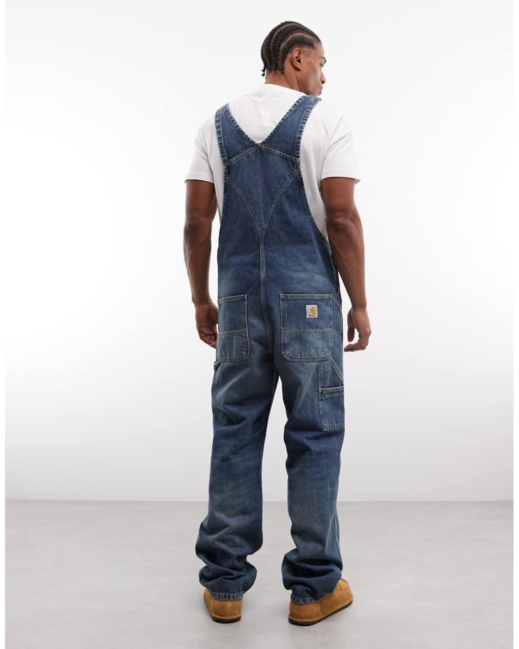 Carhartt Blue Denim Dungarees for men