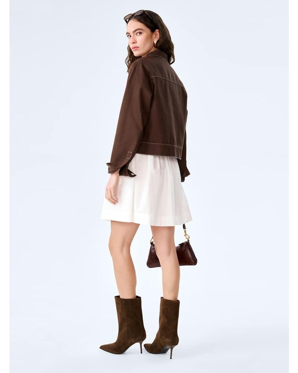 OMNES White Jackets Jesse Jacket Boxy Denim Jacket With Patch Pockets