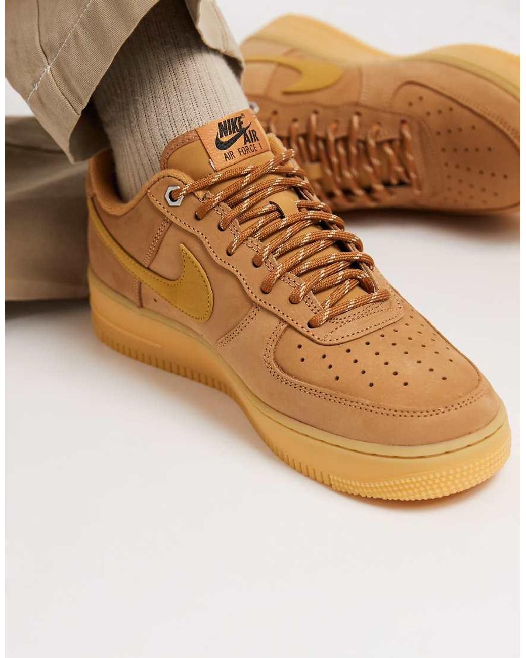 brown air force ones men