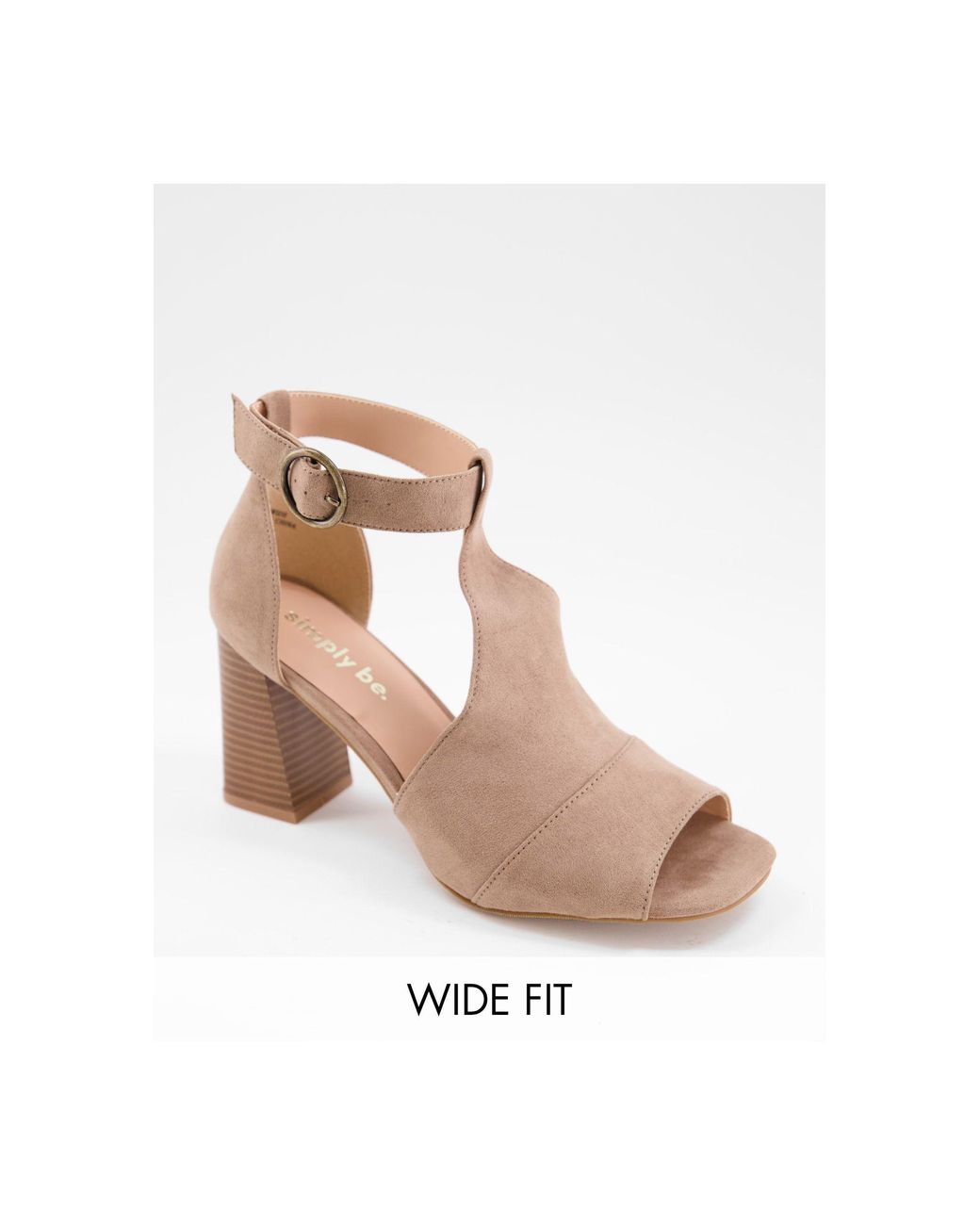 Simply Be Phoenix Block Heeled Sandals in White Lyst